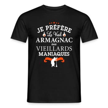 The Old Armagnac - Grund Humor Alkohol - Männer T-Shirt - Schwarz - Vorne - AI Model Male 178 light (178cm)