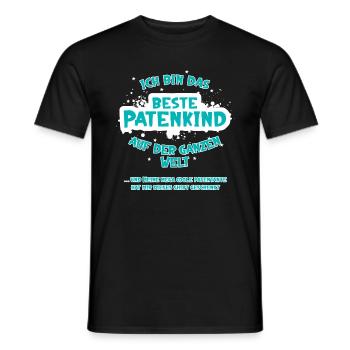 Das beste Patenkind der Welt mit cooler Tante - Männer T-Shirt - Schwarz - Vorne - AI Model Male 178 light (178cm)