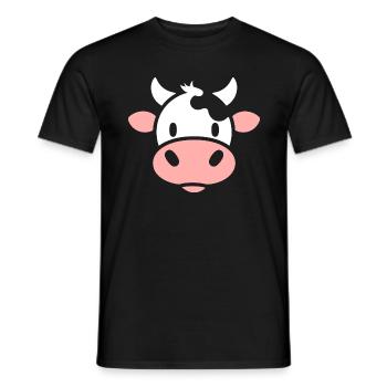 cow - Men's T-Shirt - black - Front - AI Model Male 178 light (178cm)