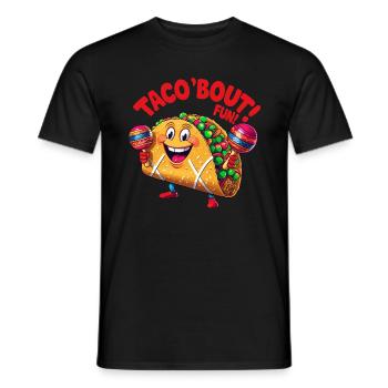 Taco'Bout Fun - Lustiges Taco-Design - Männer T-Shirt - Schwarz - Vorne - AI Model Male 178 light (178cm)
