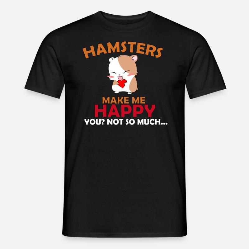 Hamster - Männer T-Shirt - Schwarz