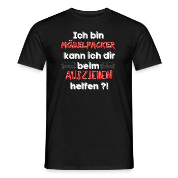 Möbelpacker Umzug Lustig Möbel Helfer Beruf - Männer T-Shirt - Schwarz - Vorne - AI Model Male 178 light (178cm)