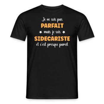 Je suis pas parfait mais sidecariste - T-shirt homme - noir - Devant - AI Model Male 178 light (178cm)