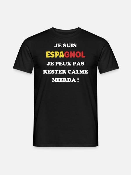 Je suis espagnol - T-shirt homme - noir
