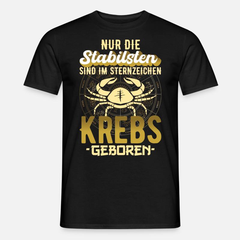 Sternzeichen Krebs Astrologie Geschenk - Männer T-Shirt - Schwarz