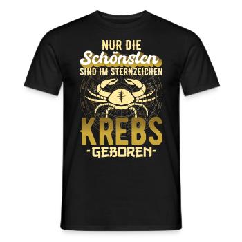 Sternzeichen Krebs Geburtstag Geschenk - Männer T-Shirt - Schwarz - Vorne - AI Model Male 178 light (178cm)