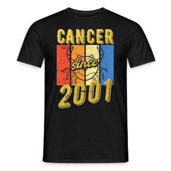 Cancer 2001 Sternzeichen Geburtstag - Männer T-Shirt - Schwarz - Vorne - AI Model Male 178 light (178cm)