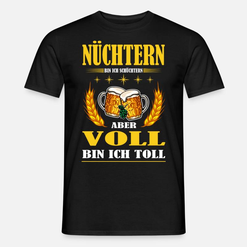 Nüchtern - Männer T-Shirt - Schwarz