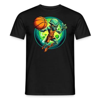 Basketball Alien - Männer T-Shirt - Schwarz - Vorne - AI Model Male 178 light (178cm)
