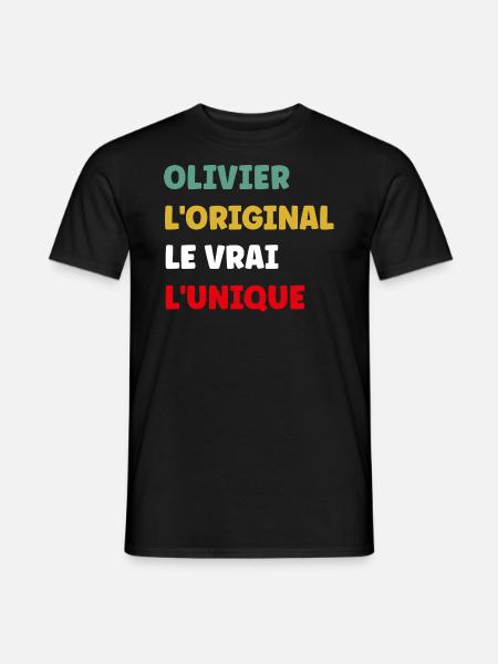 olivier - T-shirt homme - noir