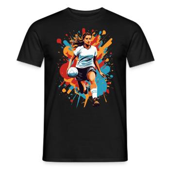 Handballerin Streetwear Ikonischer Style - Männer T-Shirt - Schwarz - Vorne - AI Model Male 178 light (178cm)