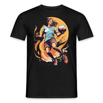 Handballer, style iconique et streetwear - T-shirt homme - noir - Devant - AI Model Male 178 light (178cm)