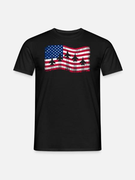 American fighter jets 4 July - Men's T-Shirt - black