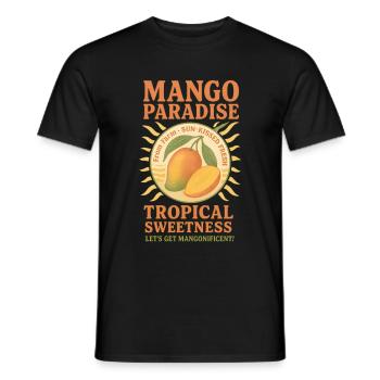 Mango Paradise Tropical Summer Vintage - T-shirt homme - noir - Devant - AI Model Male 178 light (178cm)
