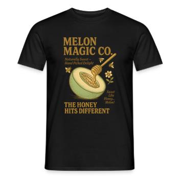 Melon d’abeilles mel été - T-shirt homme - noir - Devant - AI Model Male 178 light (178cm)