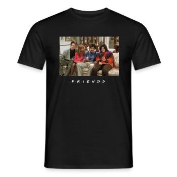 Friends Flashback - Men's T-Shirt - black - Front - AI Model Male 178 light (178cm)