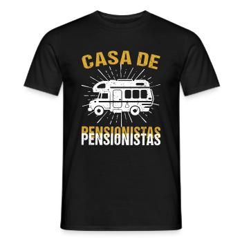 Wohnmobil Camping Rentner - Männer T-Shirt - Schwarz - Vorne - AI Model Male 178 light (178cm)