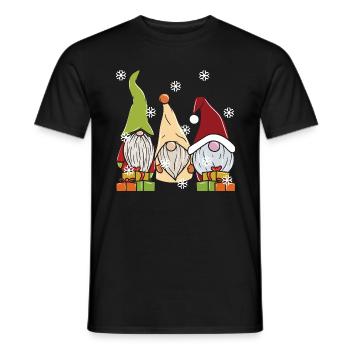Trois nains nordiques Elfes mignons suédois W - T-shirt homme - noir - Devant - AI Model Male 178 light (178cm)