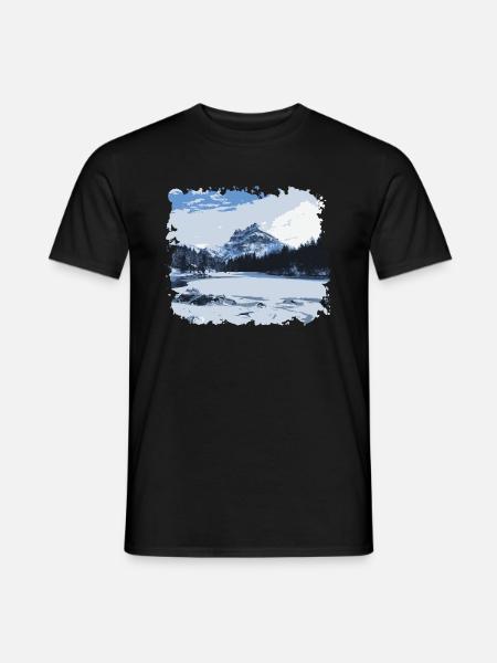 Mountain Sports Hiking Alps Mountains Snow Ice - Men's T-Shirt - black