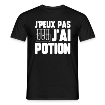 J’peux pas j’ai potion - T-shirt homme - noir - Devant - AI Model Male 178 light (178cm)