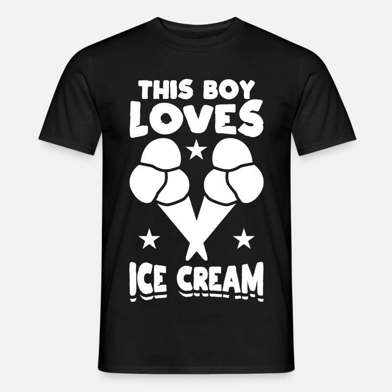 Kleiner Eiscreme Liebhaber - Männer T-Shirt - Schwarz