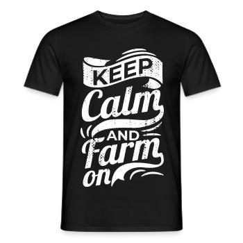 Restez calme et cultivez la terre - T-shirt homme - noir - Devant - AI Model Male 178 light (178cm)