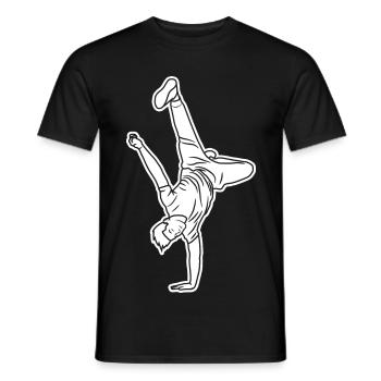 B Boy Skizze - Männer T-Shirt - Schwarz - Vorne - AI Model Male 178 light (178cm)