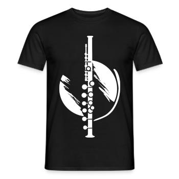 Flûte - T-shirt homme - noir - Devant - AI Model Male 178 light (178cm)