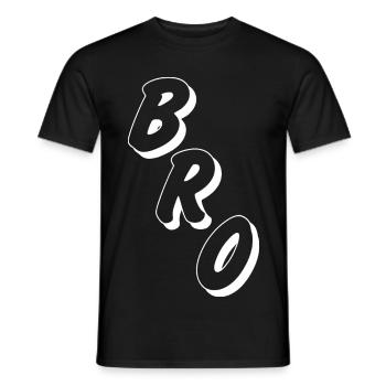 Bro Kumpel, Freund/Freundin - Männer T-Shirt - Schwarz - Vorne - AI Model Male 178 light (178cm)