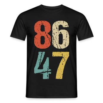 Anti- - 86 47 I - Männer T-Shirt - Schwarz - Vorne - AI Model Male 178 light (178cm)