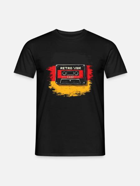 Retro Kassette Mixtape Style - Männer T-Shirt - Schwarz