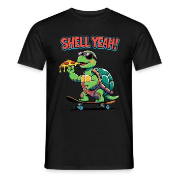 Design de tortue cool - carapace ! - T-shirt homme - noir - Devant - AI Model Male 178 light (178cm)