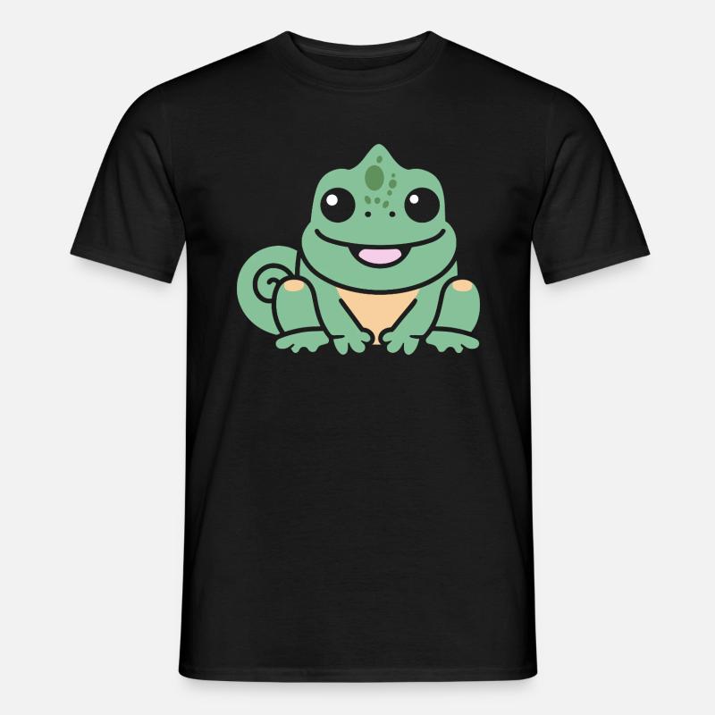 Chamäleon - Männer T-Shirt - Schwarz