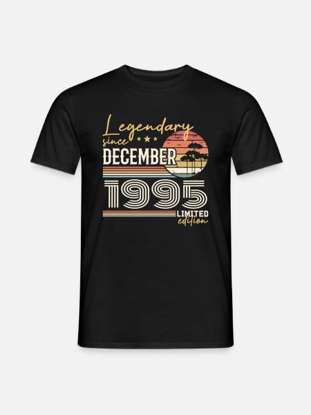 30th Anniversary Gift December 1995 - Men's T-Shirt - black