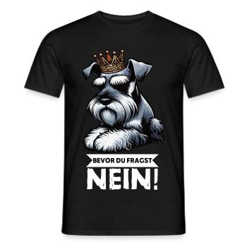Avant que vous ne demandiez Pas de Schnauzer Géant - T-shirt homme - noir - Devant - AI Model Male 178 light (178cm)
