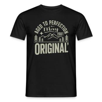 May 1981 – Legend of the Peaks and Mountains - Men's T-Shirt - black - Front - AI Model Male 178 light (178cm)