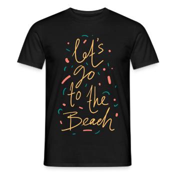Let's Go To The Beach Shirt - Männer T-Shirt - Schwarz - Vorne - AI Model Male 178 light (178cm)