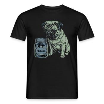 Dog Friend Design – Heart for Four-legged Friends - Men's T-Shirt - black - Front - AI Model Male 178 light (178cm)