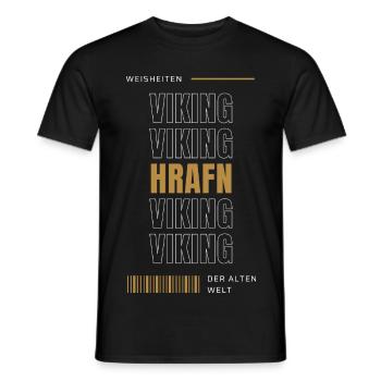 Wikinger - Nordic Typography - Männer T-Shirt - Schwarz - Vorne - AI Model Male 178 light (178cm)