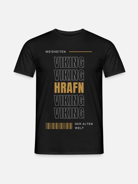 Wikinger - Nordic Typography - Männer T-Shirt - Schwarz