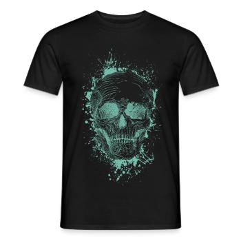 Schädel - Männer T-Shirt - Schwarz - Vorne - AI Model Male 178 light (178cm)