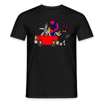 Urlaub - Männer T-Shirt - Schwarz - Vorne - AI Model Male 178 light (178cm)