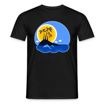 Urlaub - Männer T-Shirt - Schwarz - Vorne - AI Model Male 178 light (178cm)