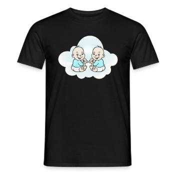 Baby Zwillinge - Männer T-Shirt - Schwarz - Vorne - AI Model Male 178 light (178cm)