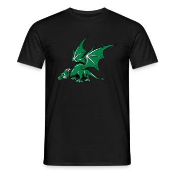 Drachen flügel märchen - Männer T-Shirt - Schwarz - Vorne - AI Model Male 178 light (178cm)