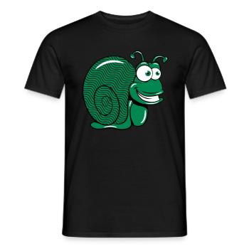 Escargot drôle drôle - T-shirt homme - noir - Devant - AI Model Male 178 light (178cm)