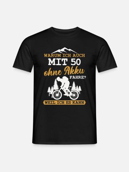 50 Geburtstag Radfahrer 50 Jahre Geschenk - Männer T-Shirt - Schwarz