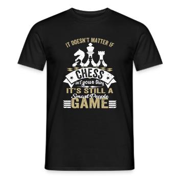 Schachspiel-Lustiges Schach Schachspiel - Männer T-Shirt - Schwarz - Vorne - AI Model Male 178 light (178cm)