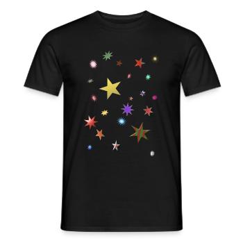 Star Stars Starry Sky Stars Starlets - Men's T-Shirt - black - Front - AI Model Male 178 light (178cm)