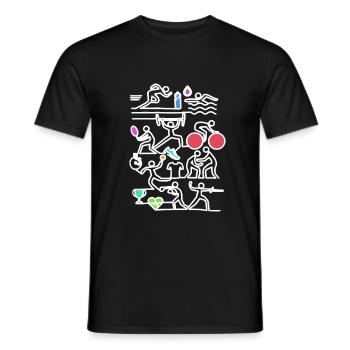 Summer Games Sports Leisure Sporty Artistic - Men's T-Shirt - black - Front - AI Model Male 178 light (178cm)